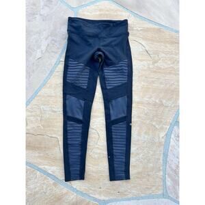 alo Yoga Black Moto Leggings Size Medium CR